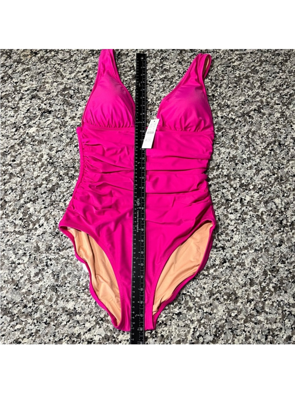 J. Crew Women’s Classic v-neck Fuchsia Swimsuit 10 $30 - Picture 10 of 15